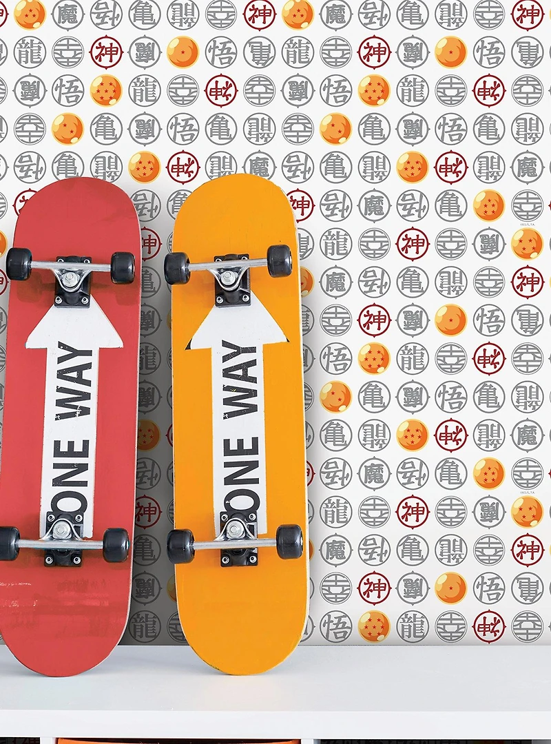 Dragon Ball Z Symbols White Wallpaper