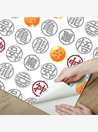 Dragon Ball Z Symbols White Wallpaper