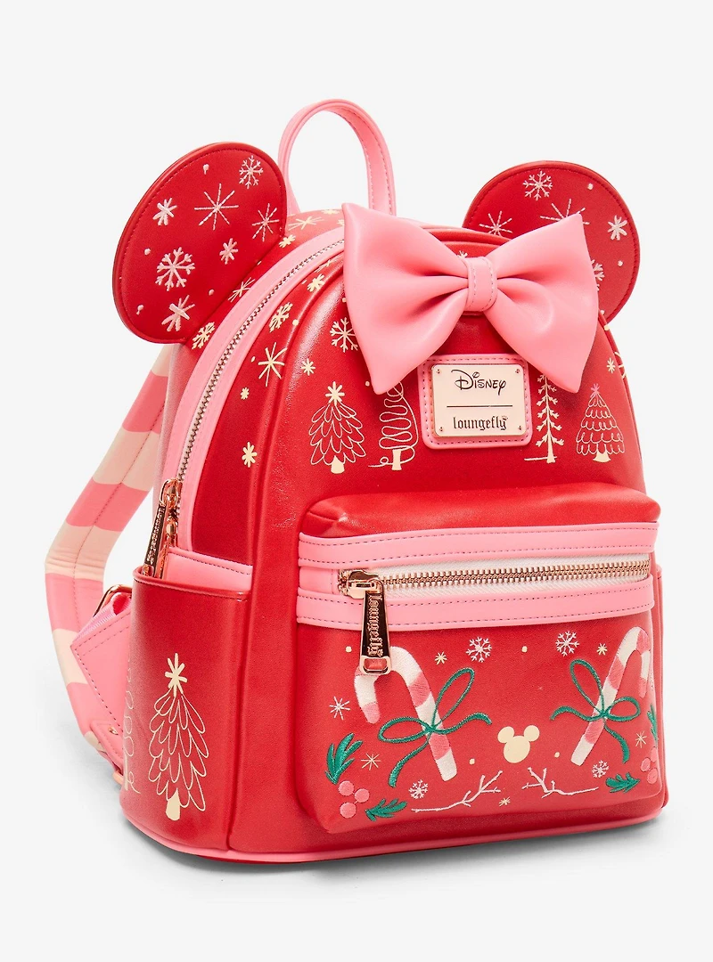 Loungefly Disney Minnie Mouse Candy Cane Mini Backpack