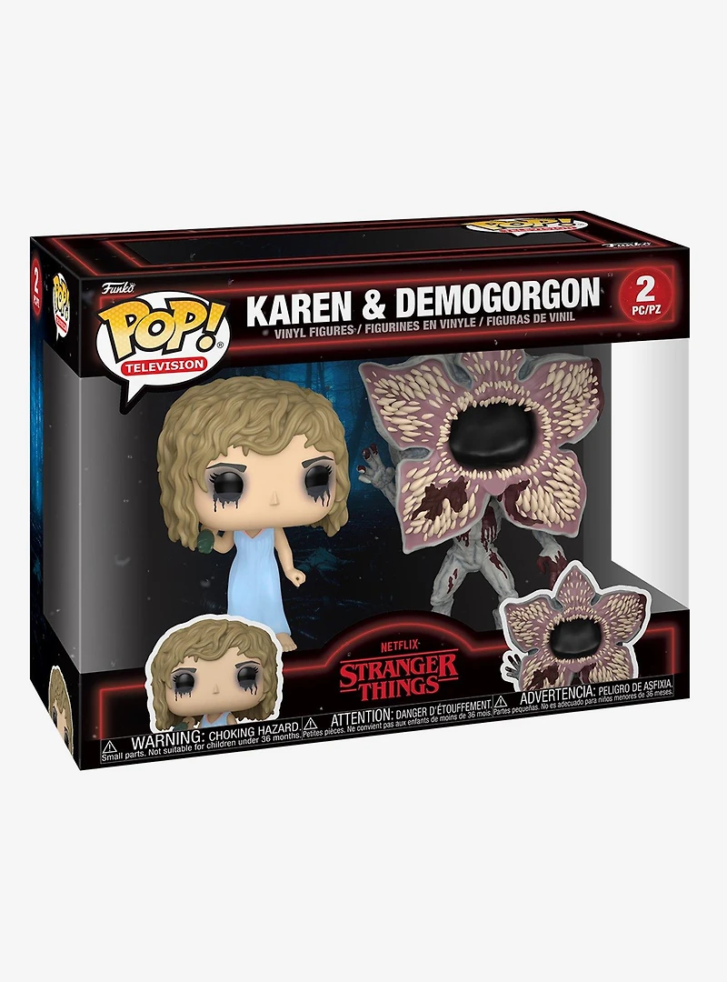 Funko Pop! Television Stranger Things Karen and Demogorgon Vinyl Figure Set