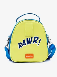 Rugrats Reptar Character Close Up Applique With Rawr Crossbody Bag