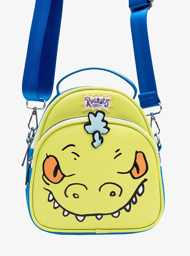 Rugrats Reptar Character Close Up Applique With Rawr Crossbody Bag