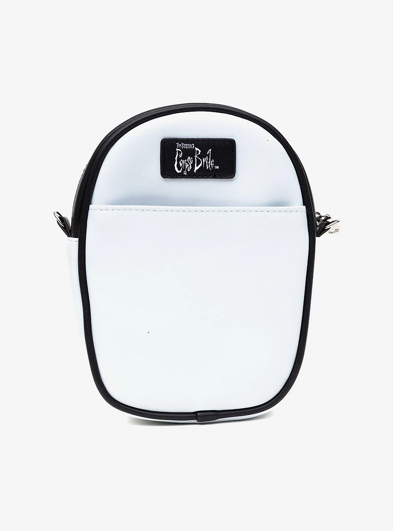 Corpse Bride Emily Face Applique Crossbody Bag