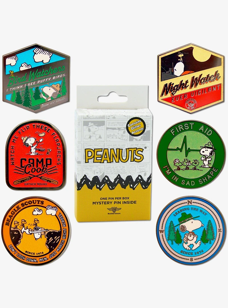 Peanuts Beagle Scouts Badge Mystery Enamel Pin Blind Box Series