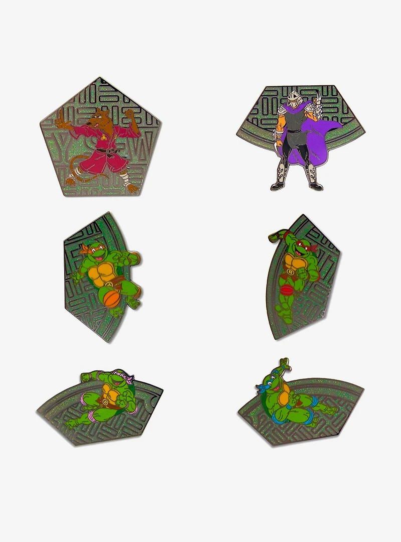 Teenage Mutant Ninja Turtles Sewer Cap Puzzle Mystery Enamel Pin Blind Box Series 2 Pack