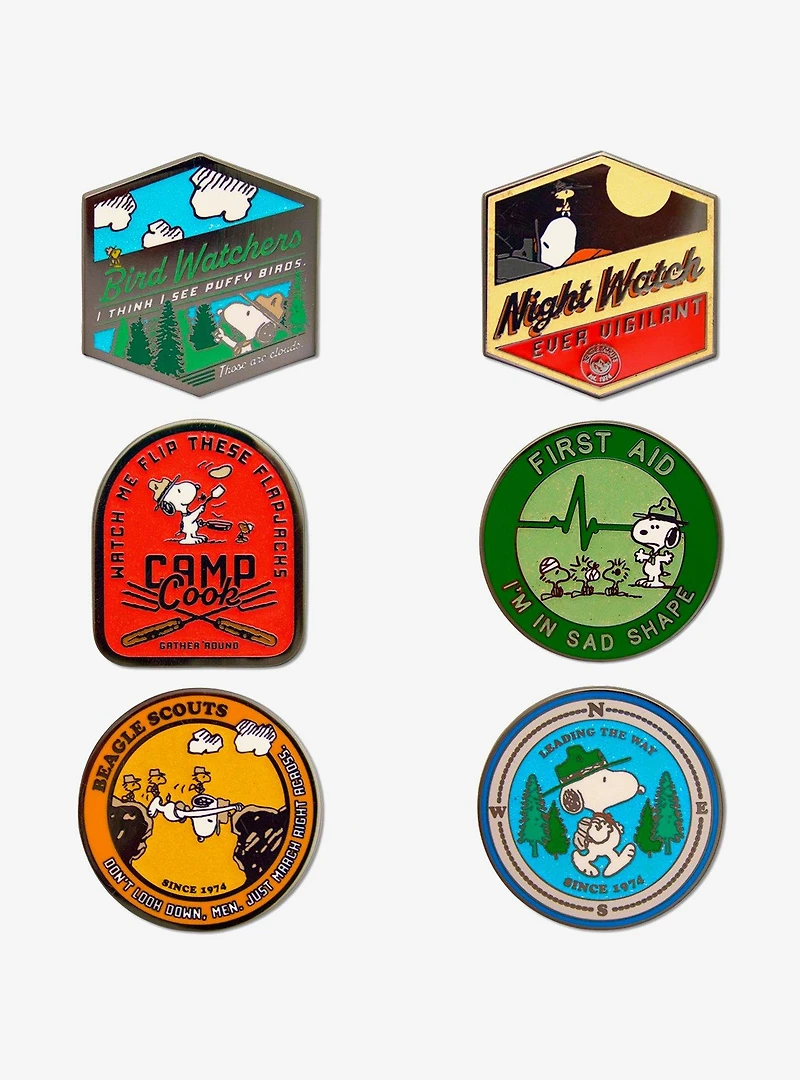 Peanuts Beagle Scouts Badge Mystery Enamel Pin Blind Box Series 2 Pack