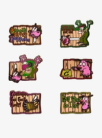 Courage The Cowardly Dog Interactive Mystery Enamel Pin Blind Box Series 2 Pack