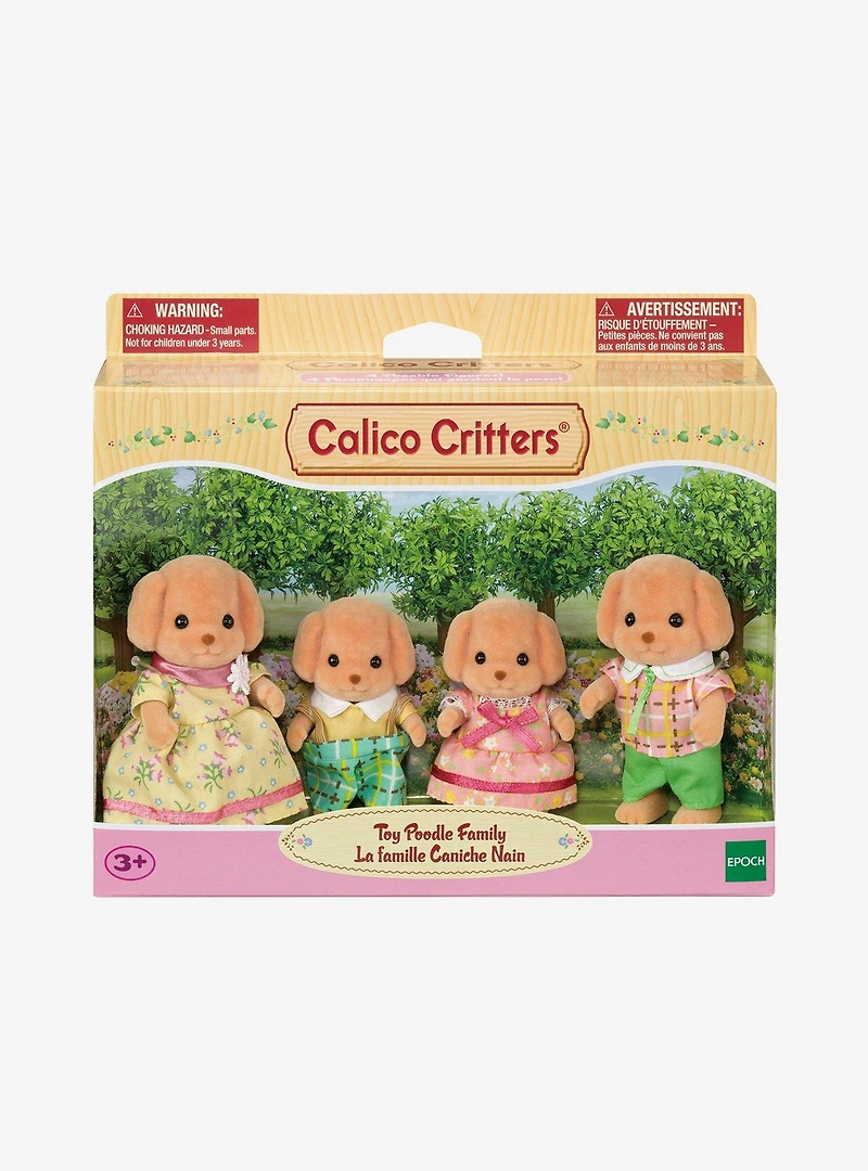 Calico Critters Toy Poodle Family Figure Set
