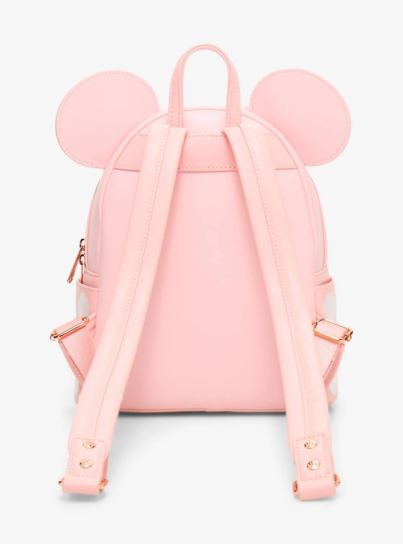Loungefly Disney Minnie Mouse 3D Ears Beaded Mini Backpack