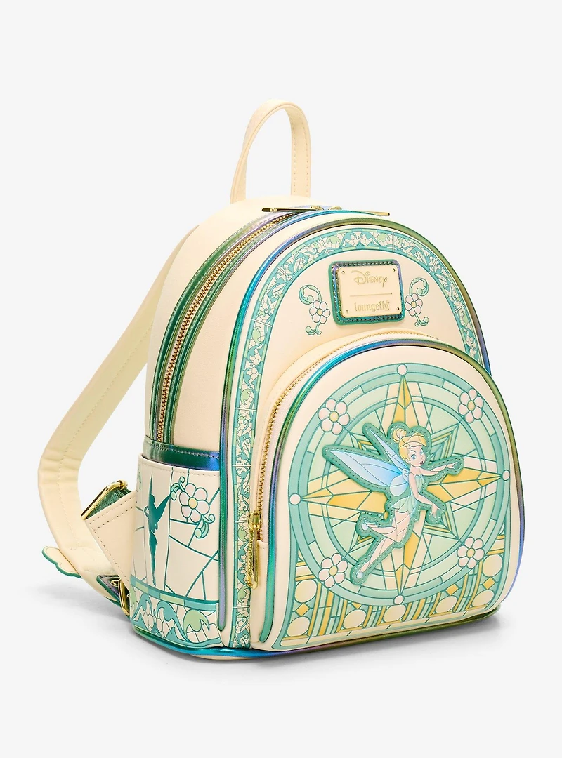 Loungefly Disney Peter Pan Tinker Bell Iridescent Stained Glass Mini Backpack