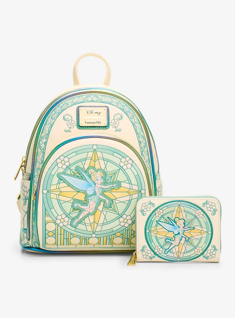 Loungefly Disney Peter Pan Tinker Bell Iridescent Stained Glass Wallet