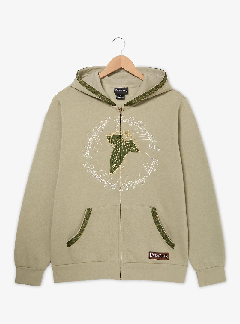 the Lord of Rings Leaf Lórien Zippered Hoodie - BoxLunch Exclusive