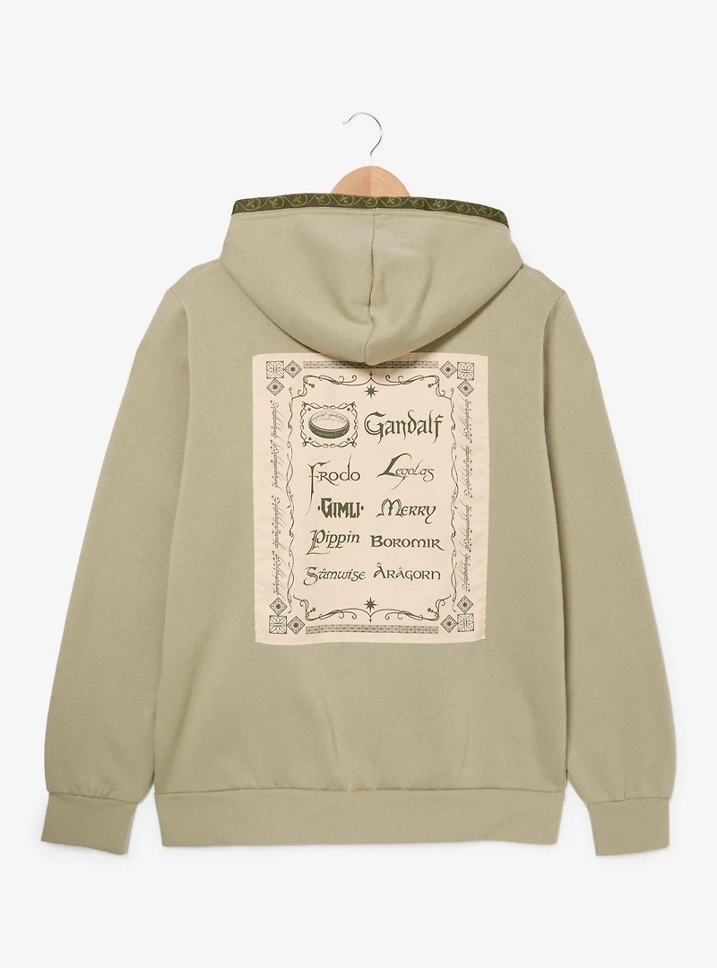 the Lord of Rings Leaf Lórien Zippered Hoodie - BoxLunch Exclusive