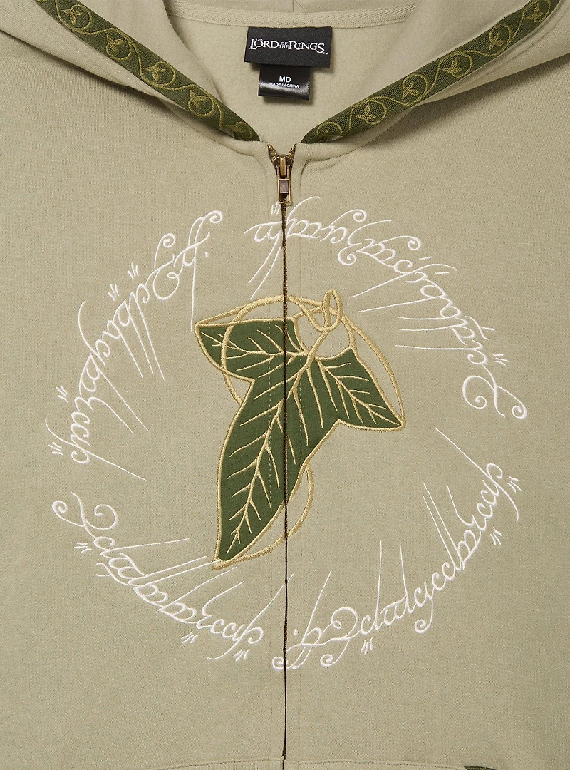the Lord of Rings Leaf Lórien Zippered Hoodie - BoxLunch Exclusive