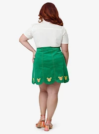 Disney Food Collection by Smak Parlour Plus Green Mickey Citrus Corduroy Mini Skirt