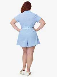 Unique Vintage Plus Blue Gingham High Waist Shorts