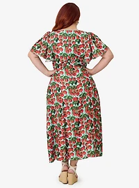 Unique Vintage Plus Cherry Tomato Midi Dress