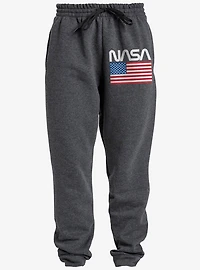 NASA American Flag Worm Logo Jogger Sweatpants