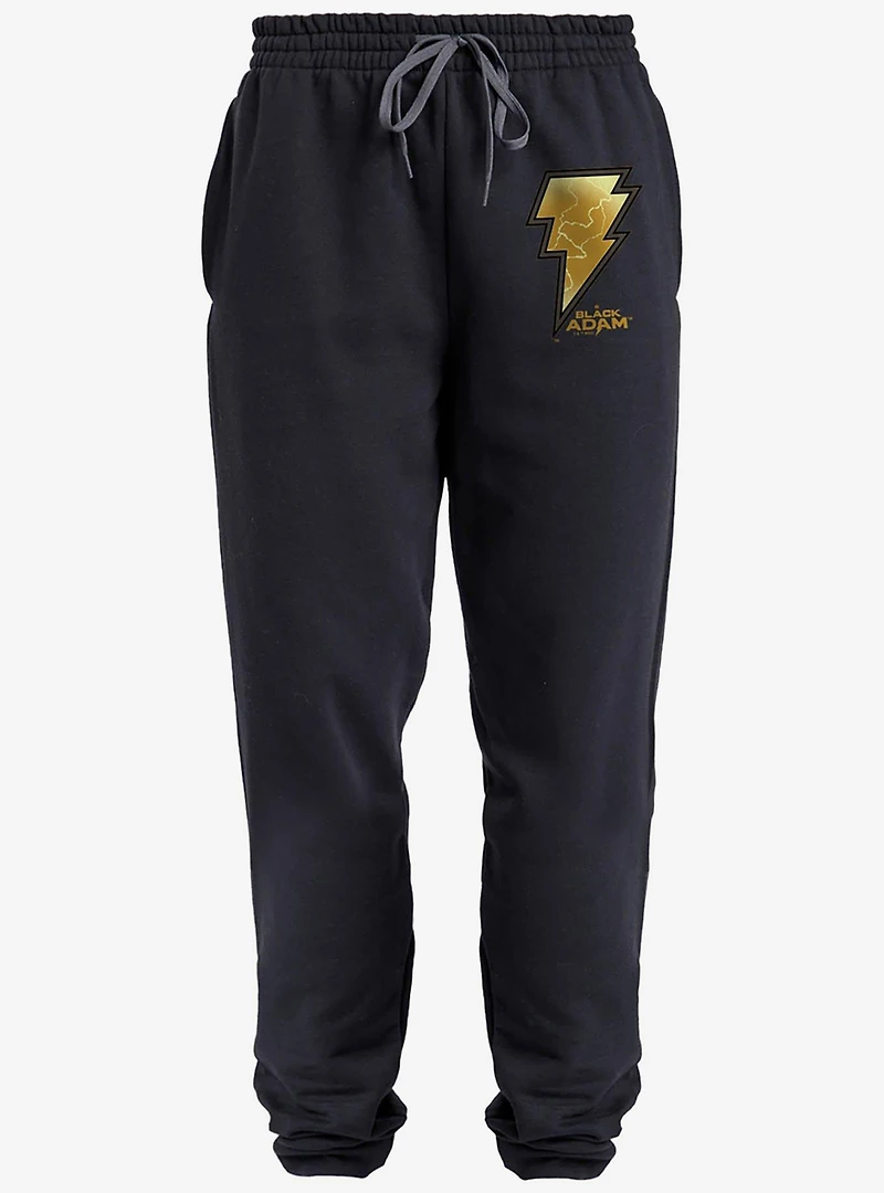 Black Adam Lightning Logo Jogger Sweatpants