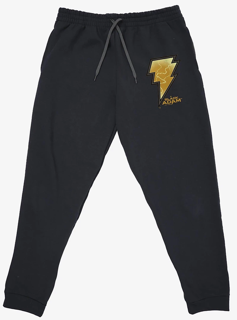 Black Adam Lightning Logo Jogger Sweatpants