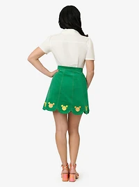 Disney Food Collection by Smak Parlour Green Mickey Citrus Corduroy Mini Skirt