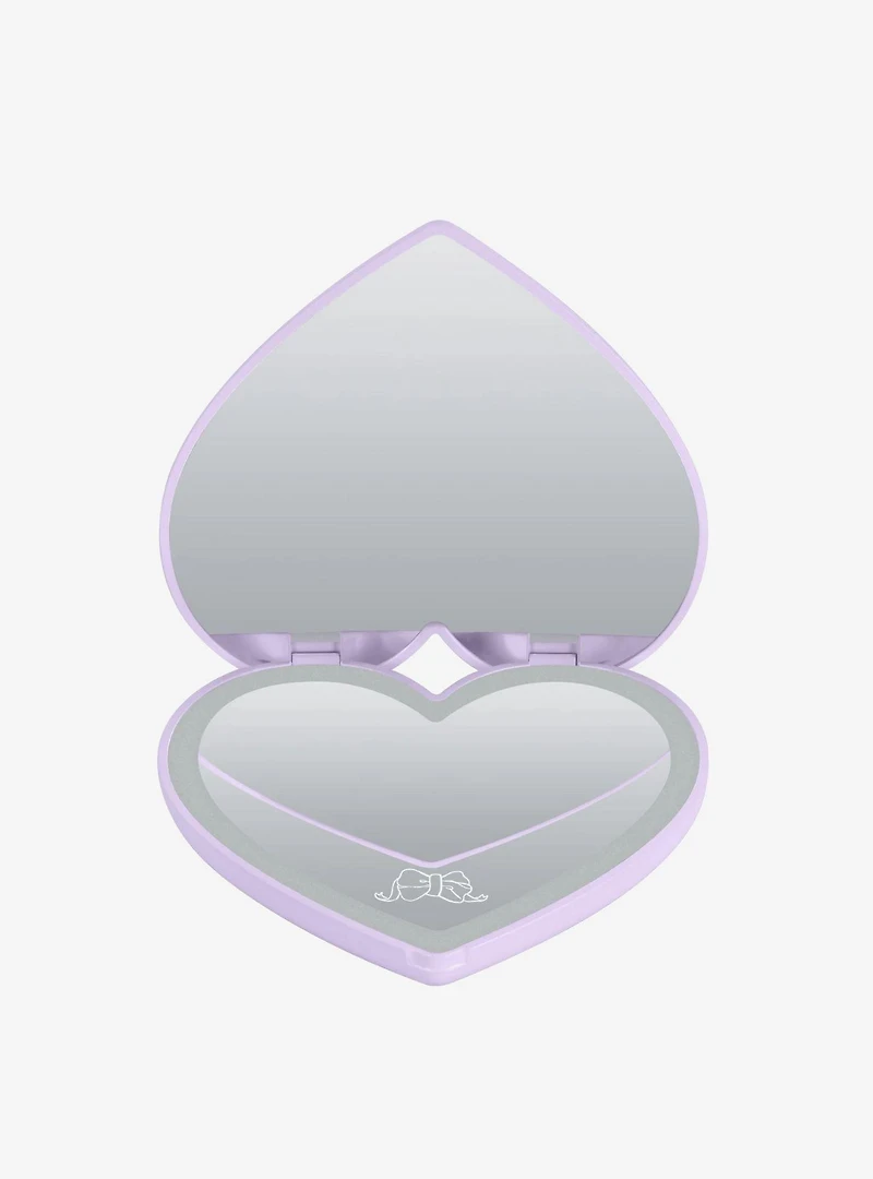 Kuromi Lovely Ribbon LED Heart Compact Mirror
