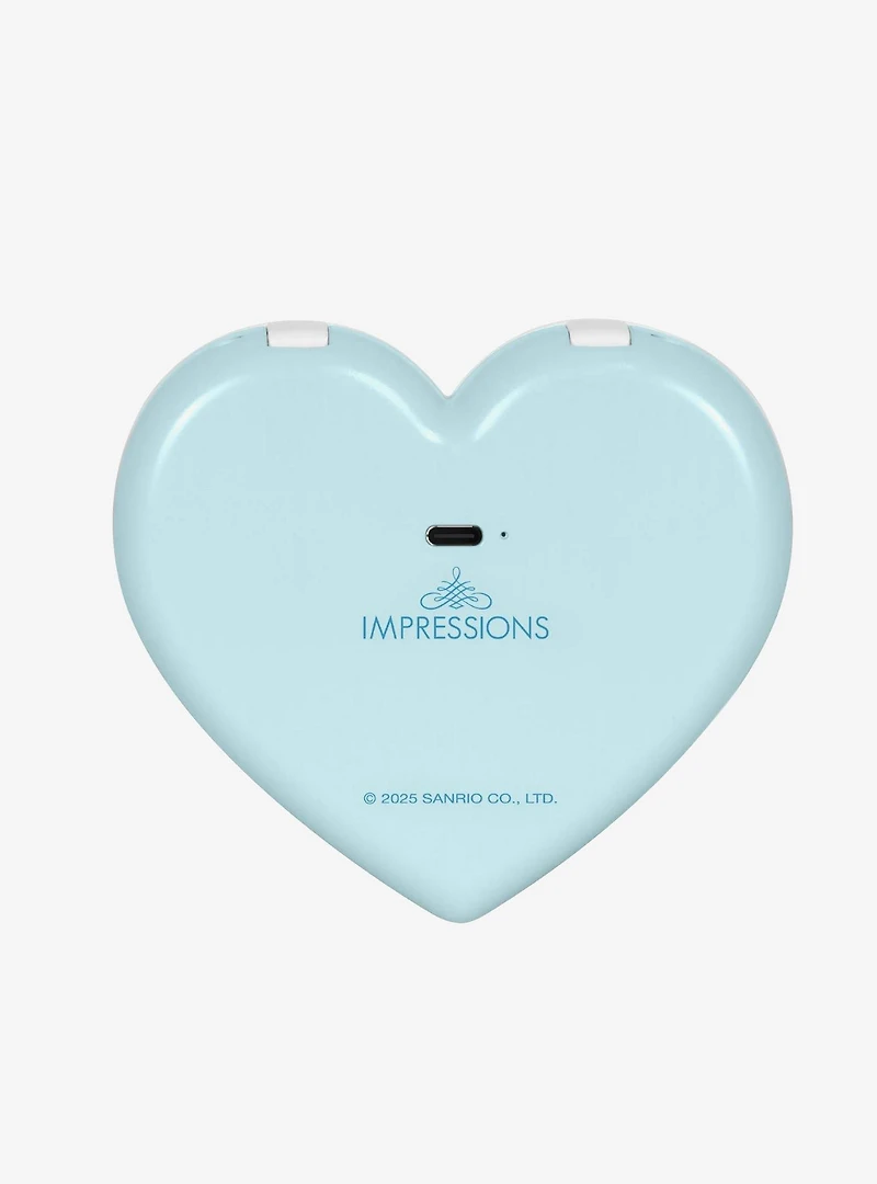Cinnamoroll Lovely Ribbon LED Heart Compact Mirror