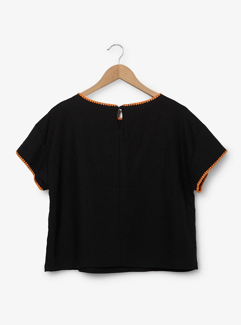 Disney Pixar Coco Marigold Embroidered Women's Plus Linen Top - BoxLunch Exclusive