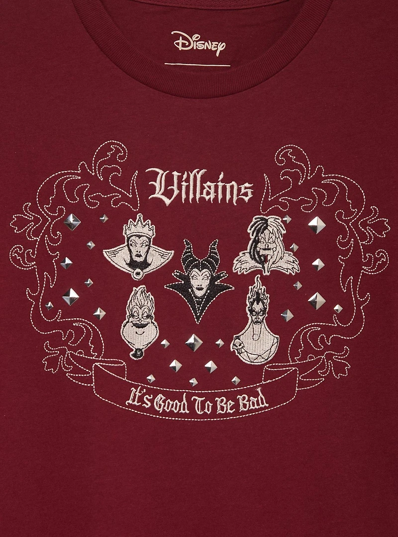 Disney Villains Embroidered Women's Plus T-Shirt - BoxLunch Exclusive