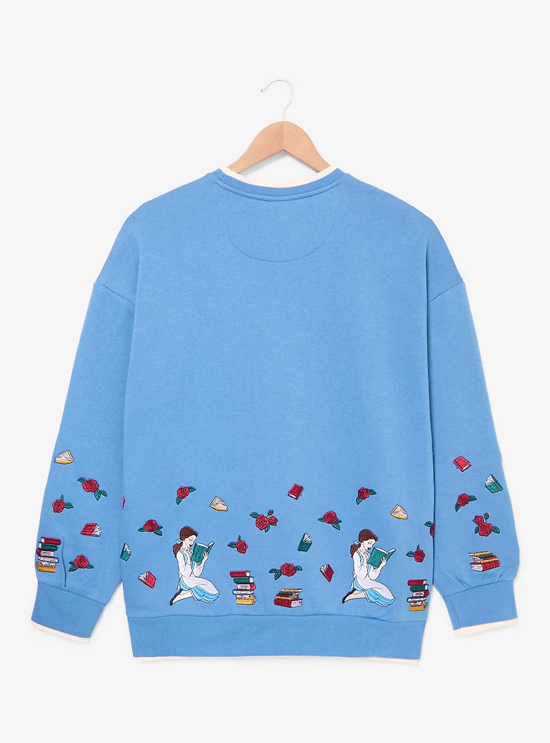 Disney Beauty and the Beast 35th Anniversary Bookworm Belle Crewneck - BoxLunch Exclusive