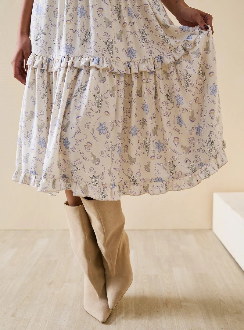 The Lord of Rings Elven Icons Midi Dress - BoxLunch Exclusive