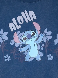 Disney Lilo & Stitch Floral Women's Cropped T-Shirt - BoxLunch Exclusive