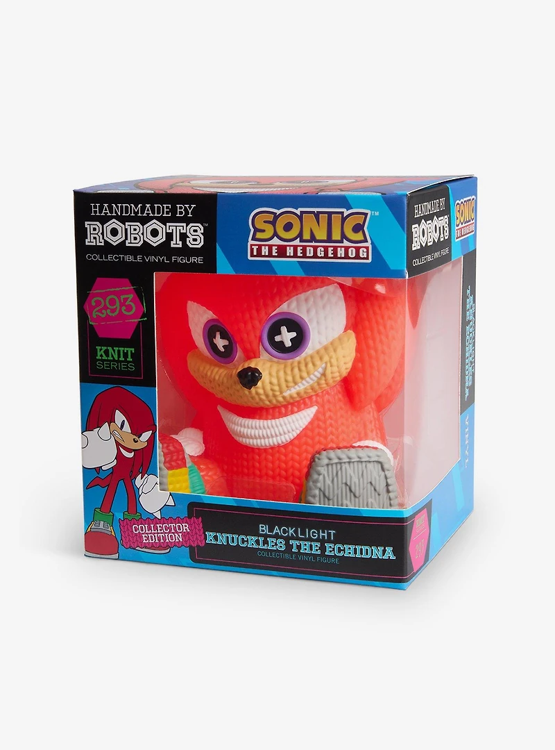 Handmade By Robots Sonic The Hedgehog Knuckles (Blacklight) Vinyl Figure