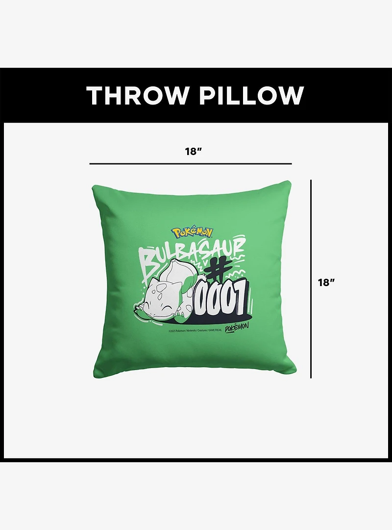 Pokémon Bulbasaur 0001 Throw Pillow