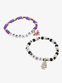 Coraline Wybie & Coraline Beaded Friendship Bracelet Set - BoxLunch Exclusive