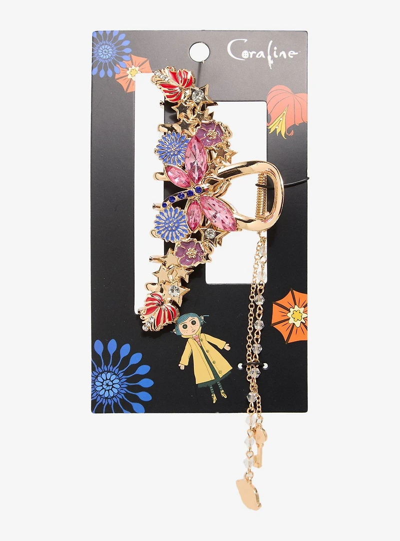 Coraline Dragonfly Claw Clip with Dangling Charm - BoxLunch Exclusive