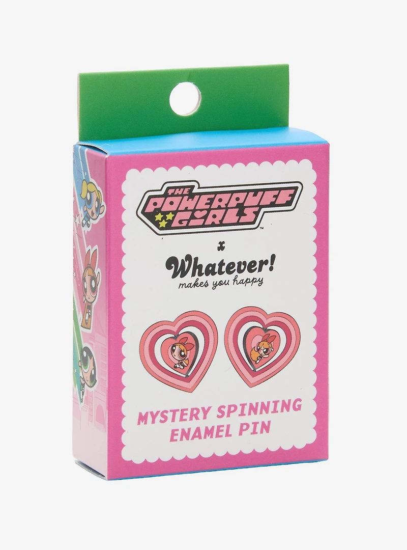 Whatever! Makes You Happy x The Powerpuff Girls Blind Box Spinning Heart Enamel Pin - BoxLunch Exclusive