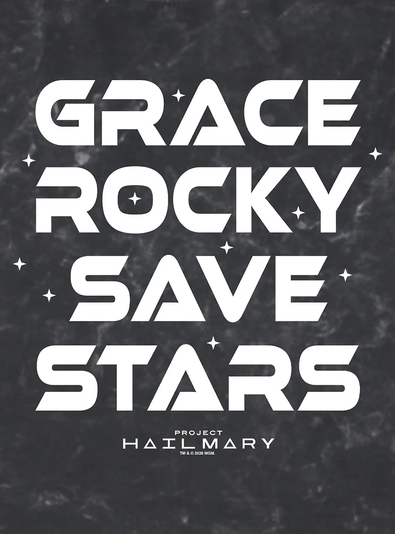 Project Hail Mary Grace Rocky Save Stars Mineral Wash T-Shirt