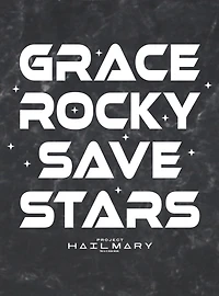Project Hail Mary Grace Rocky Save Stars Mineral Wash T-Shirt