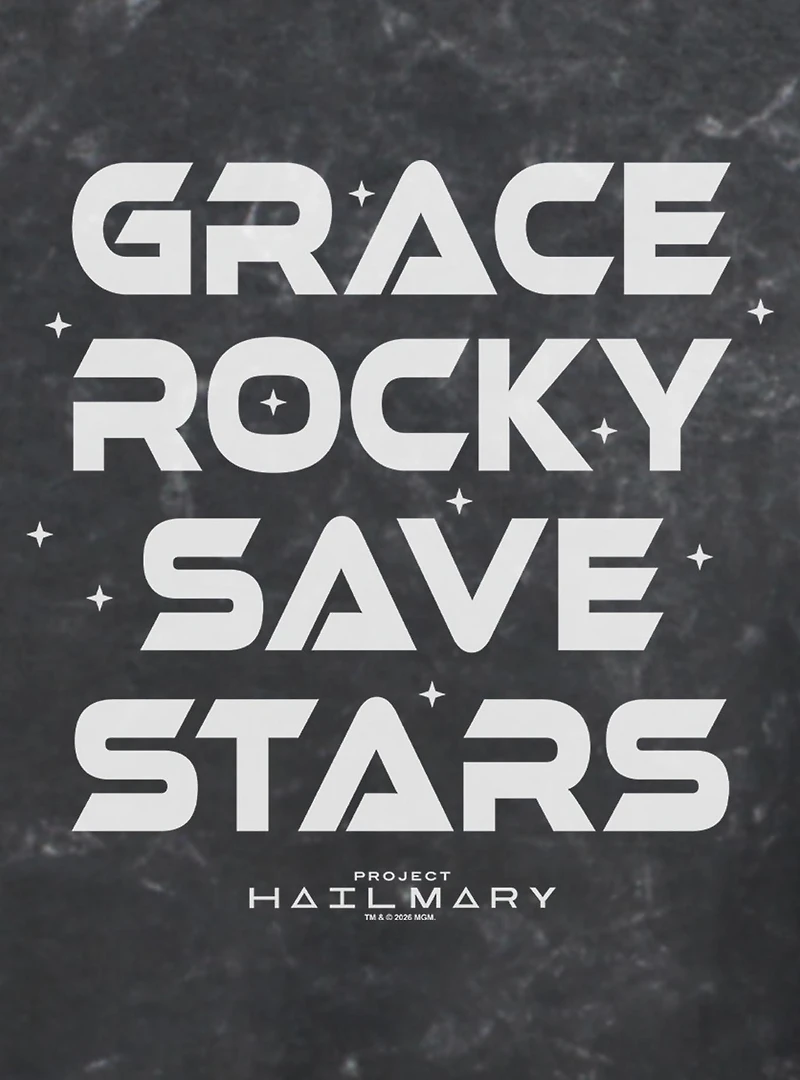 Project Hail Mary Grace Rocky Save Stars Womens Mineral Wash Crop T-Shirt