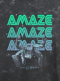 Project Hail Mary Amazing Rocky Womens Mineral Wash Crop T-Shirt