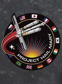 Project Hail Mary Patch Womens Mineral Wash Crop T-Shirt