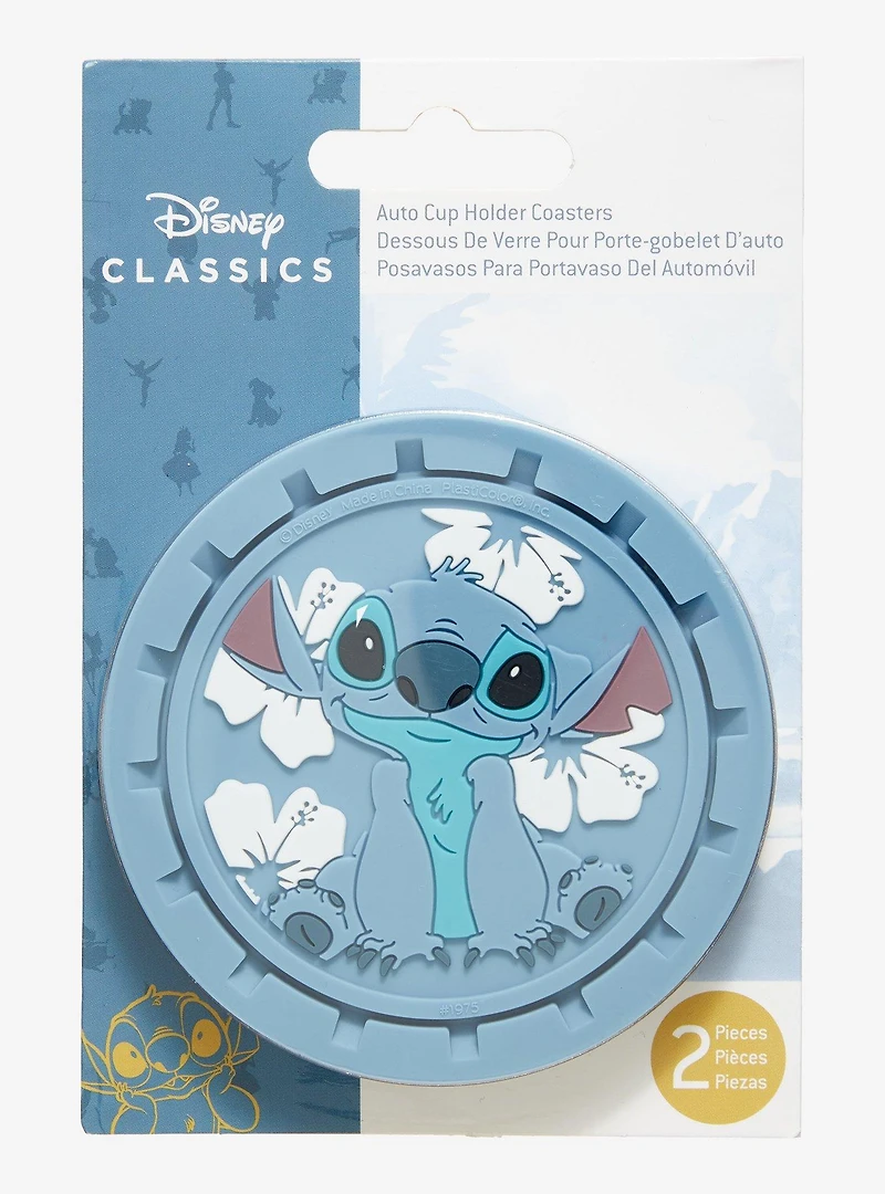 Disney Lilo & Stitch Floral Car Coaster Set