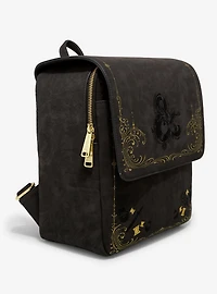Loungefly Dungeons & Dragons Icons Black and Gold Mini Backpack - BoxLunch Exclusive