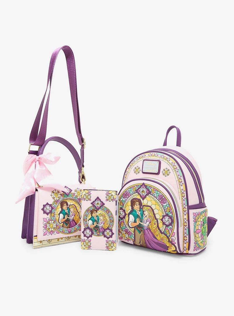 Loungefly Disney Tangled Stained Glass Rapunzel and Flynn Mini Backpack - BoxLunch Exclusive