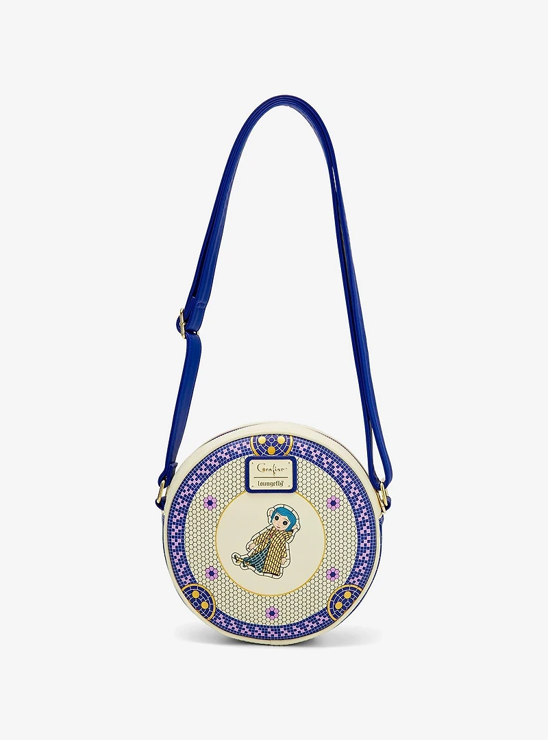 Loungefly Coraline Through the Tunnel Mosaic Crossbody Bag - BoxLunch Exclusive