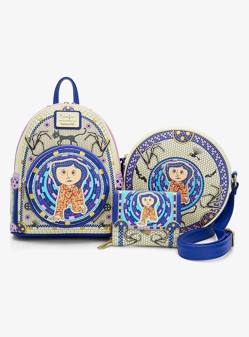 Loungefly Coraline Through the Tunnel Mosaic Crossbody Bag - BoxLunch Exclusive