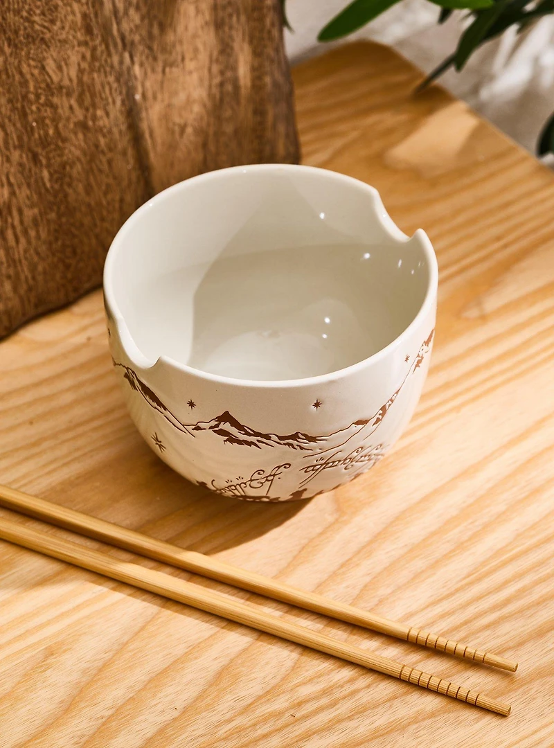 The Lord of the Rings Middle-earth Mountains Ramen Bowl with Chopsticks - BoxLunch Exclusive