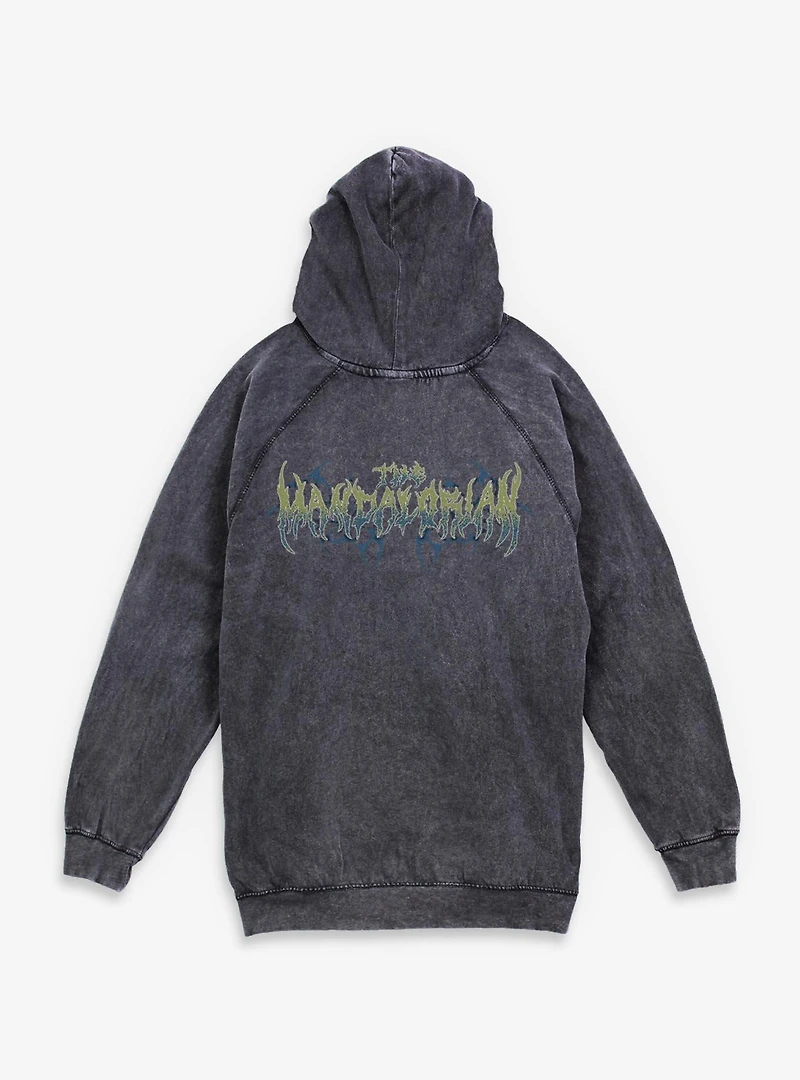 Star Wars: The Mandalorian And Grogu & Advancing Metal Style Mineral Wash Hoodie Box Lunch Exclusive