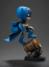 Iron Studios DC Comics MiniCo Batman on Bat-Signal (Blue Variant) Figure
